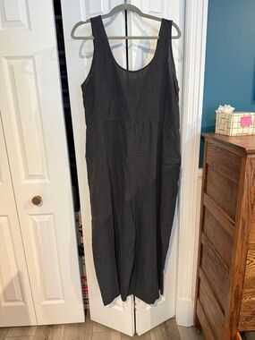 Patagonia Black Sleeveless Linen Jumpsuit